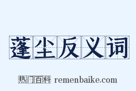 蓬尘反义词是什么意思的图片